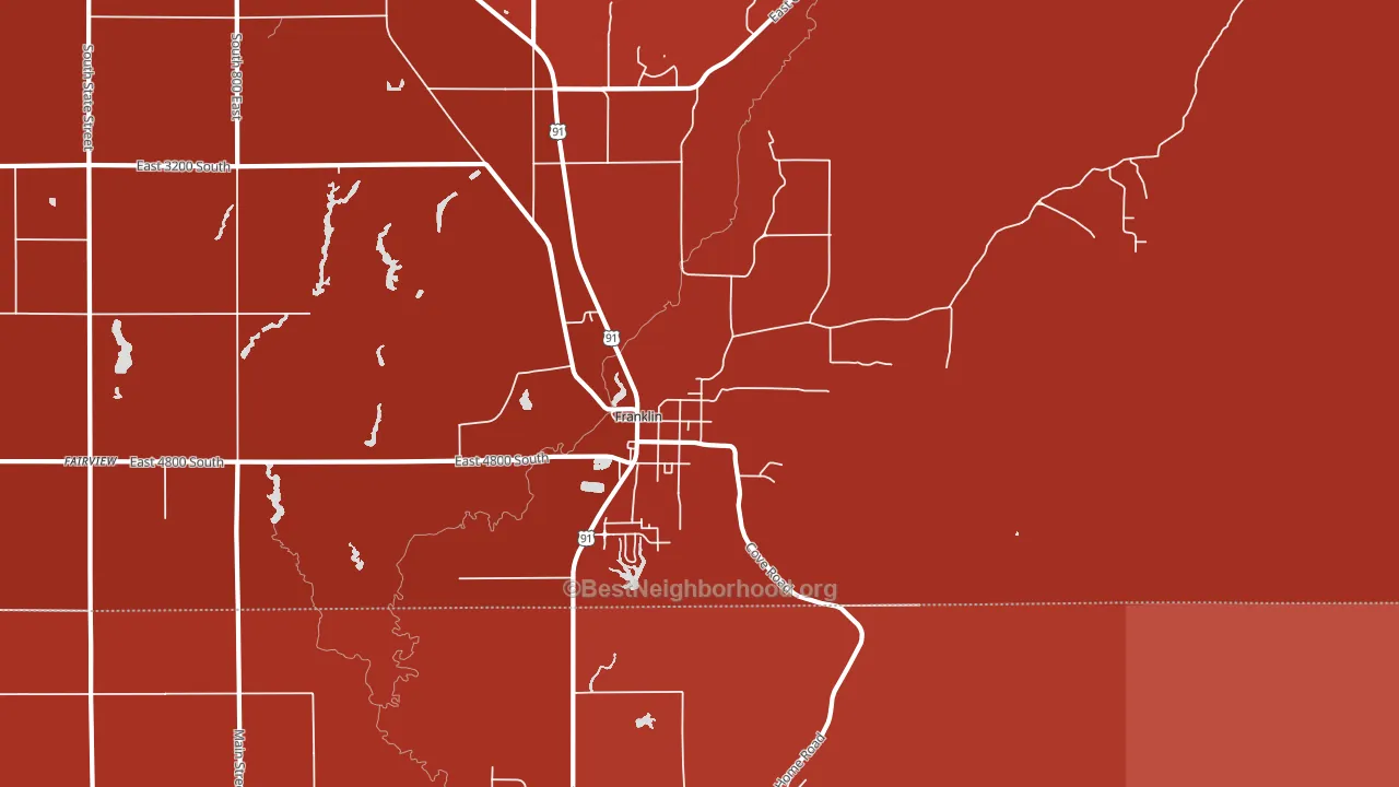 Franklin, ID block-group political-lean map