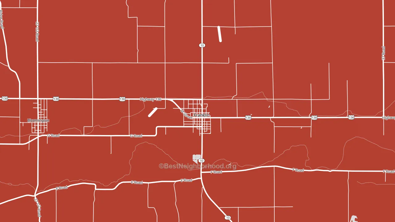 Franklin, NE block-group political-lean map