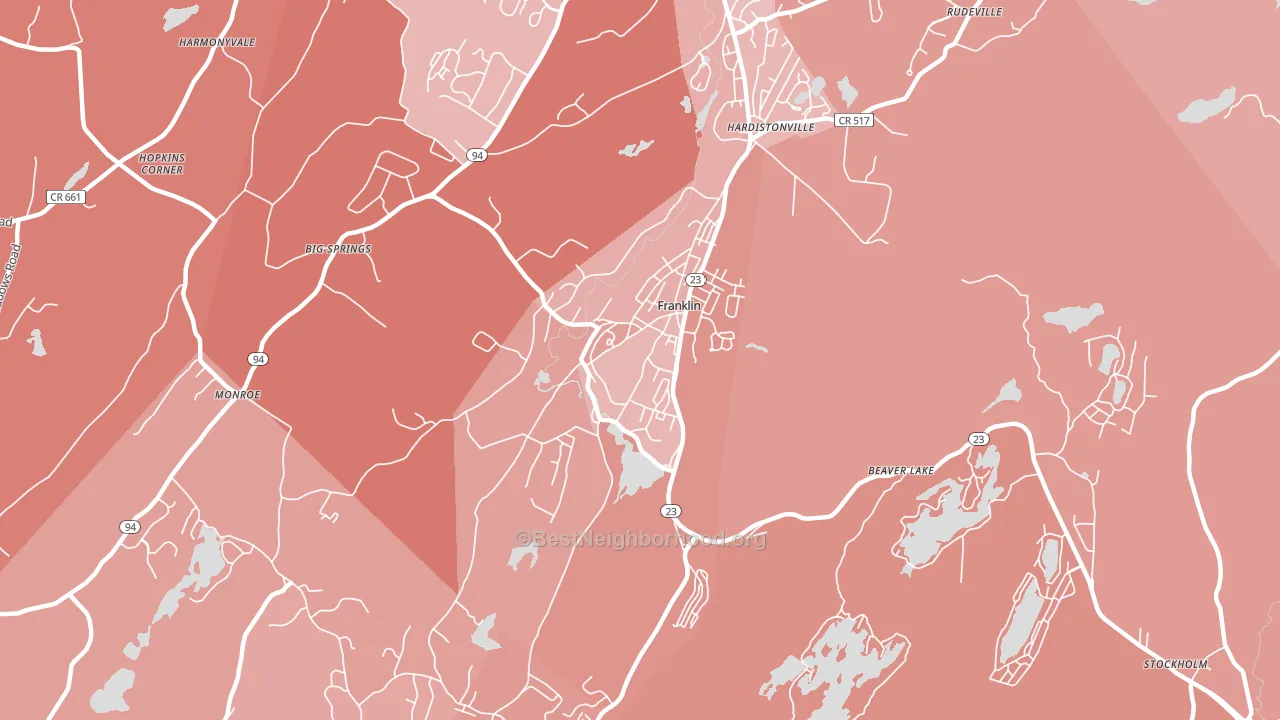 Franklin, NJ block-group political-lean map