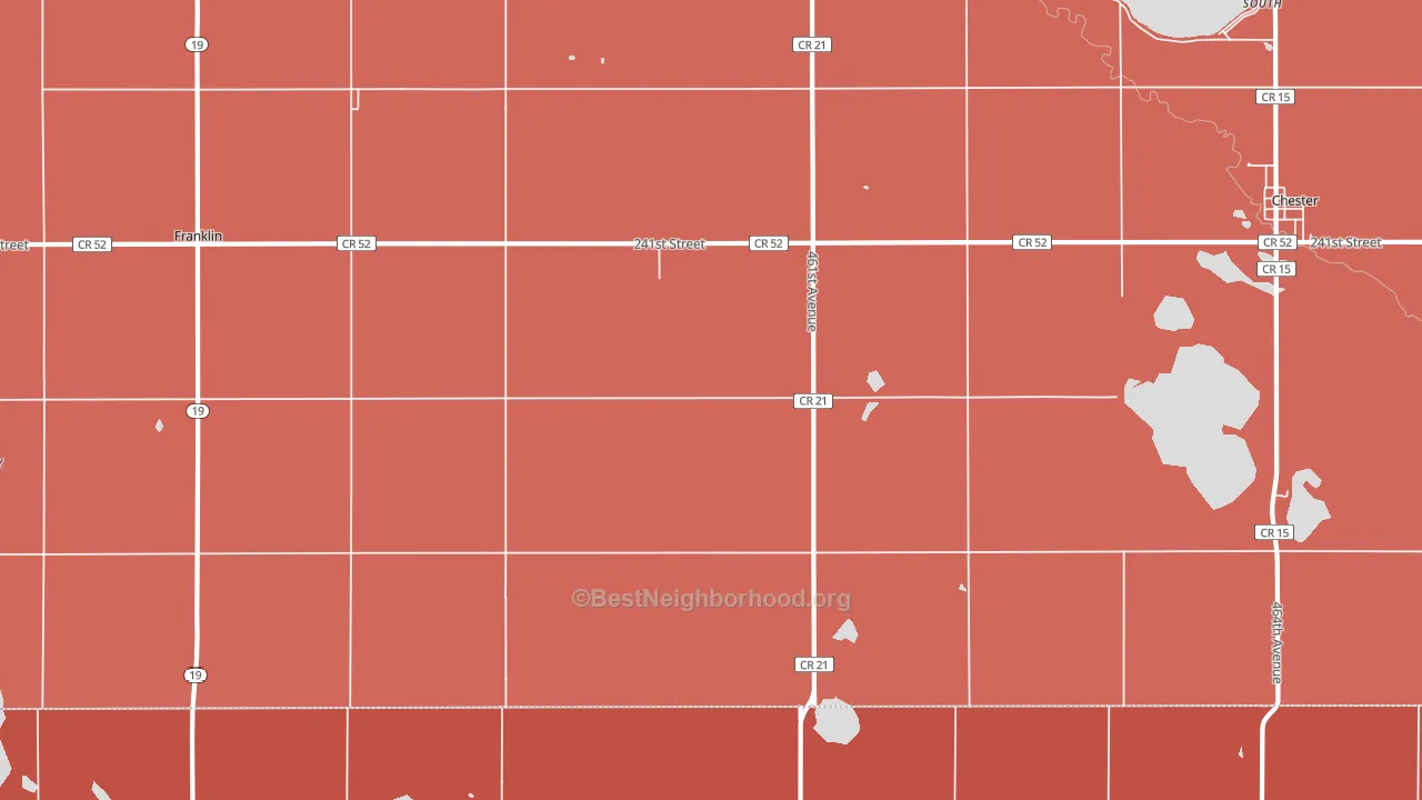 Franklin, SD block-group political-lean map