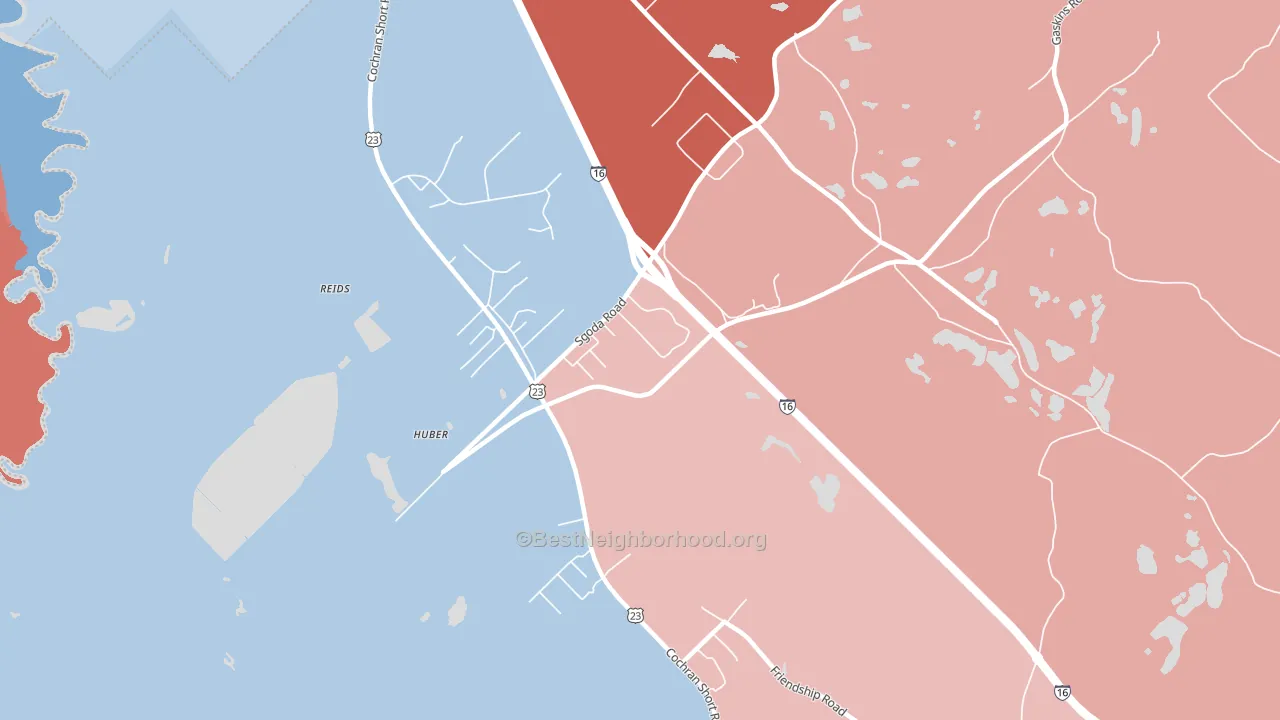 Franklinton, GA block-group political-lean map