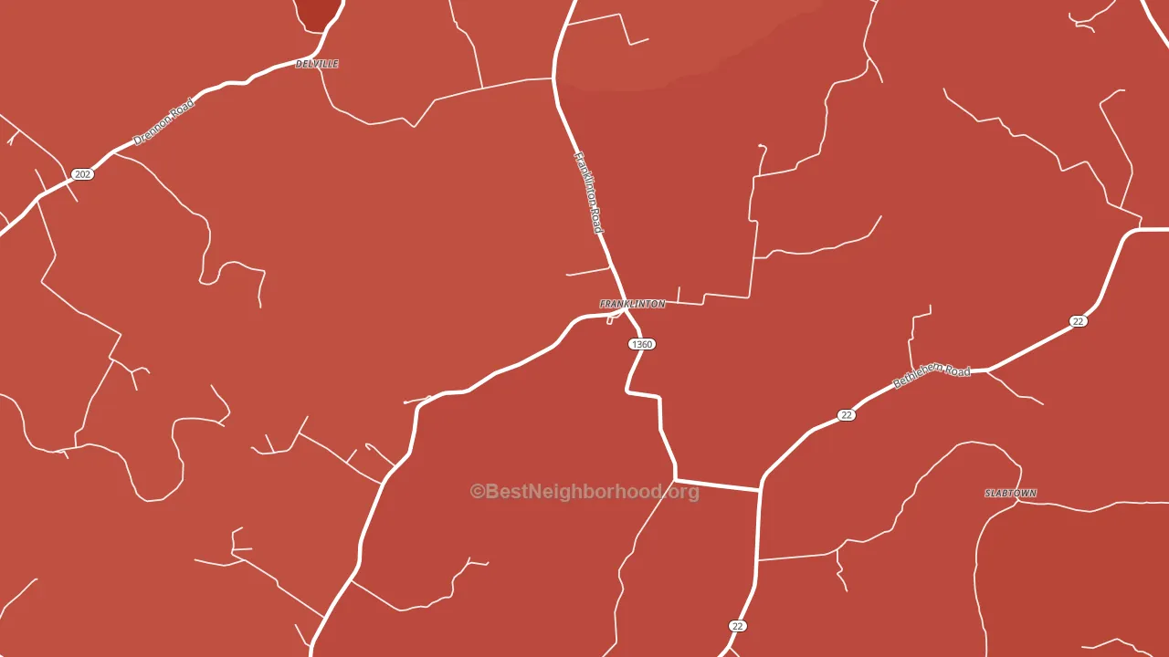 Franklinton, KY block-group political-lean map