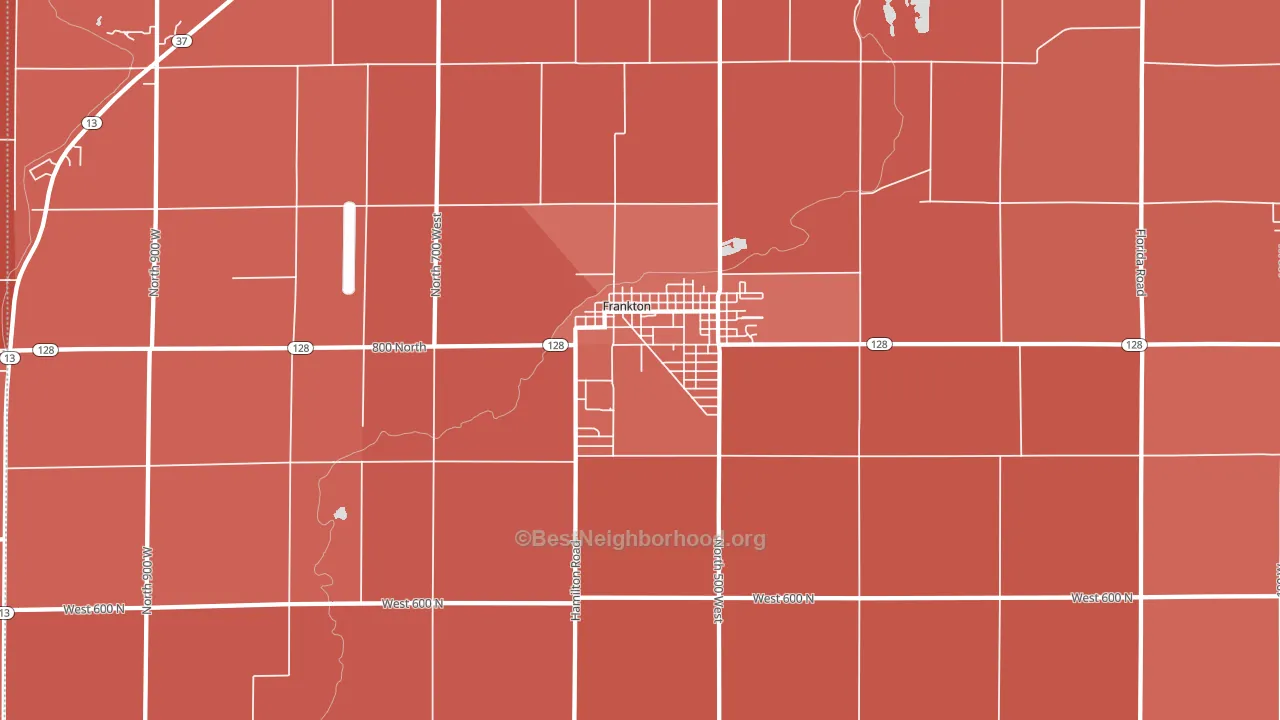 Frankton, IN block-group political-lean map