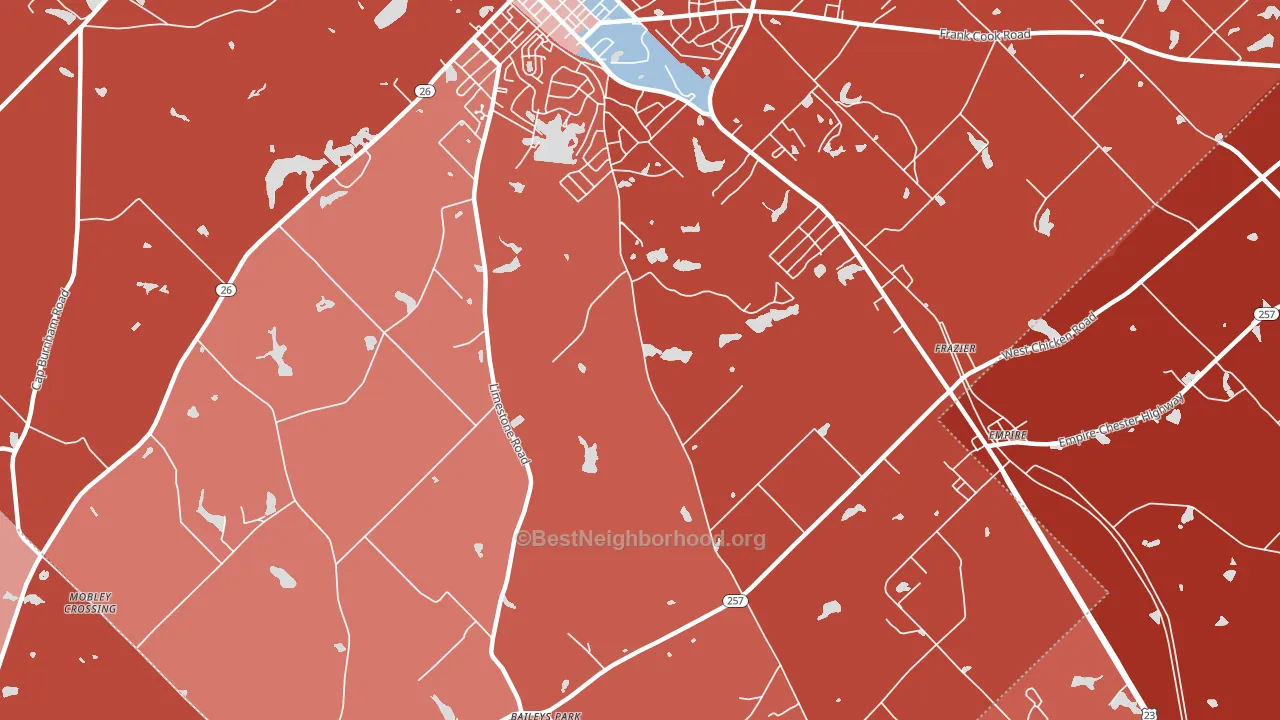 Frazier, GA block-group political-lean map