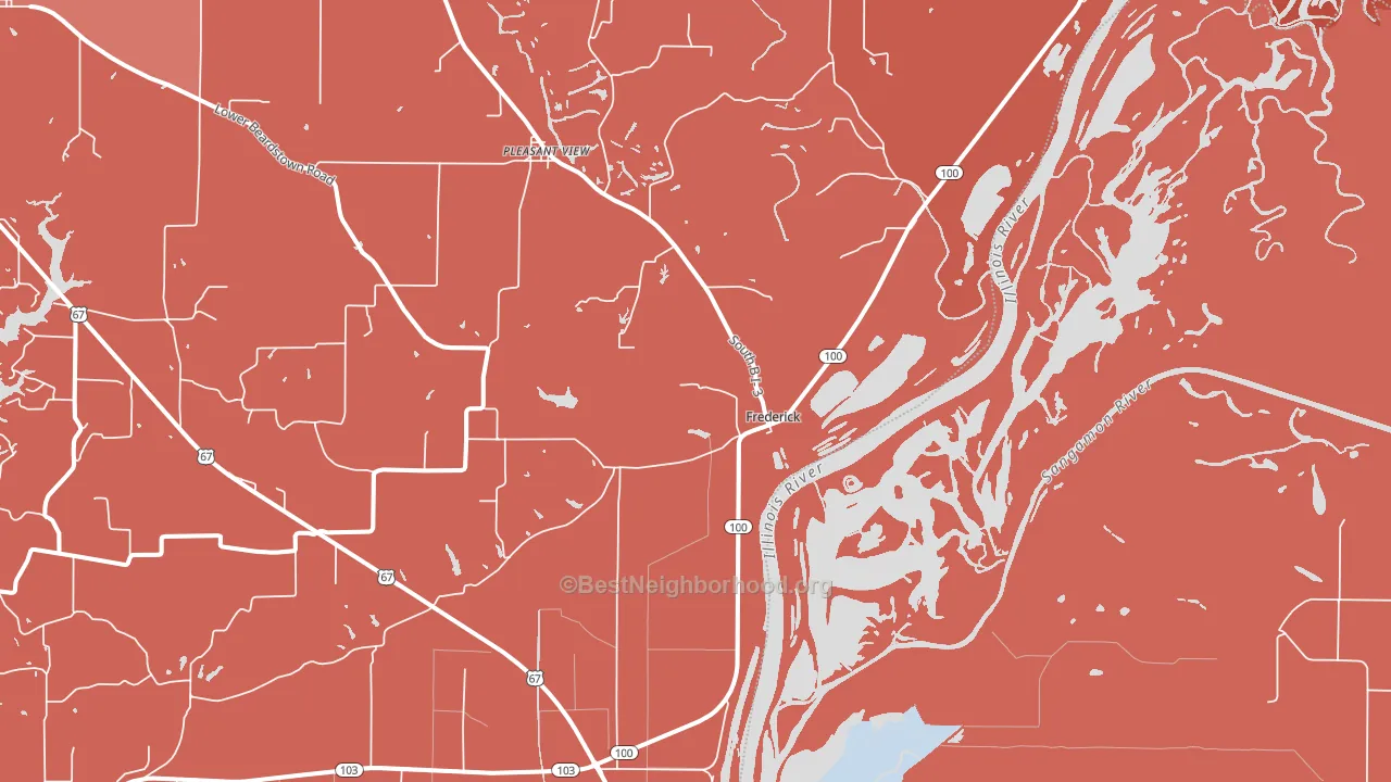 Frederick, IL block-group political-lean map