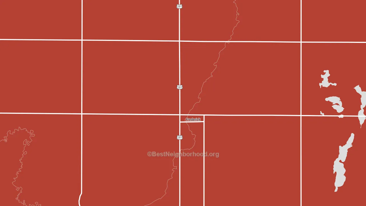 Frederick, SD block-group political-lean map