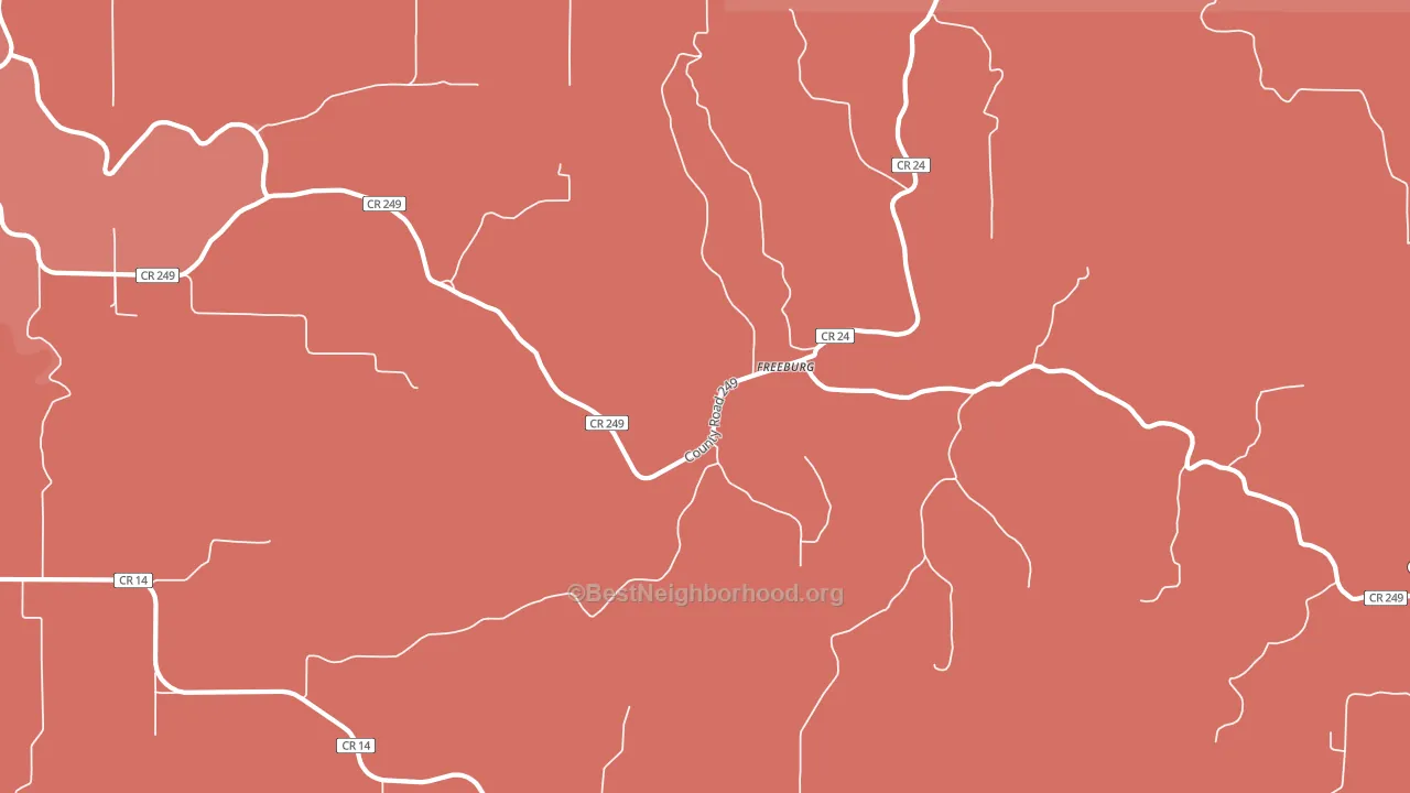 Freeburg, MN block-group political-lean map