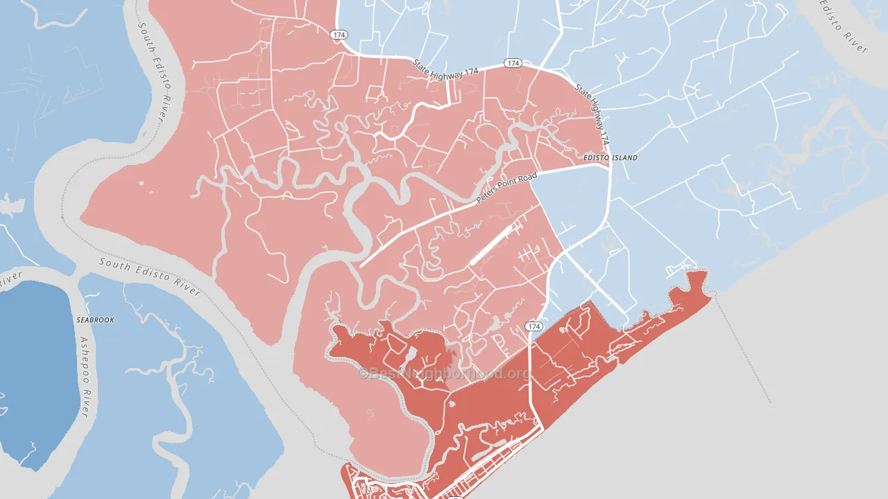 Freedman, SC block-group political-lean map