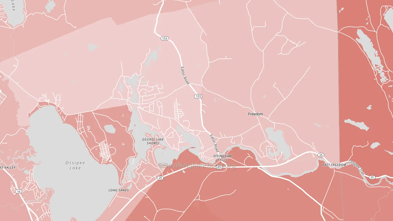 Freedom, NH block-group political-lean map