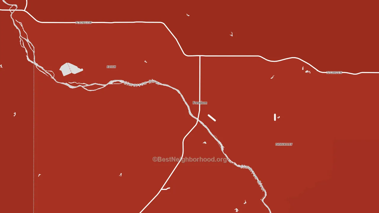 Freedom, OK block-group political-lean map