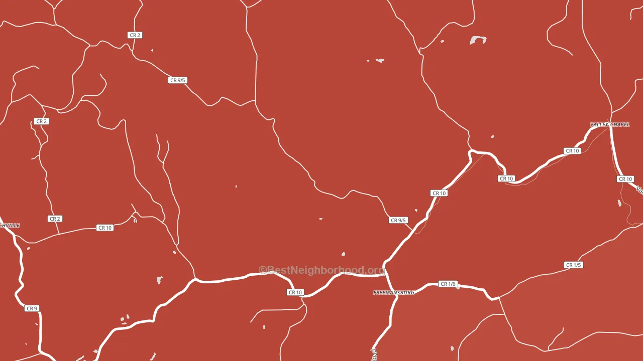 Freemansburg, WV block-group political-lean map