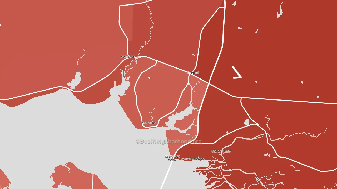Freeport, FL block-group political-lean map