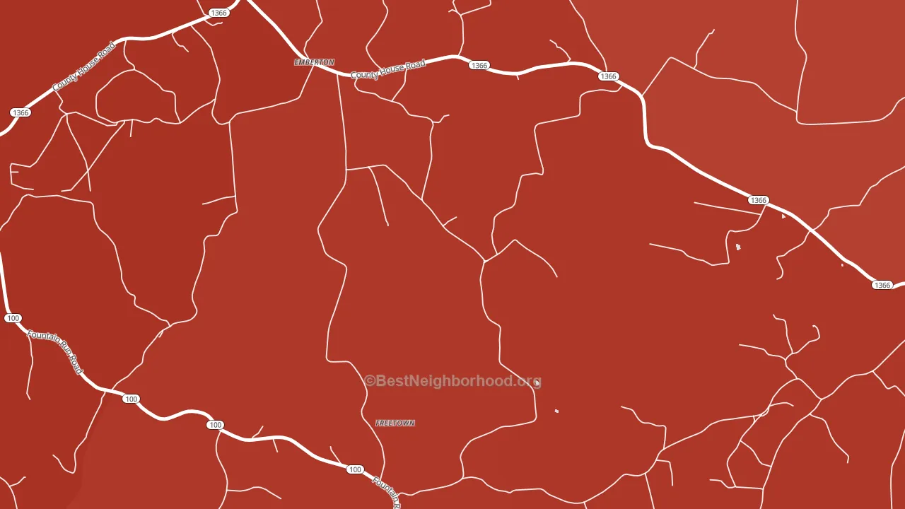 Freetown, KY block-group political-lean map