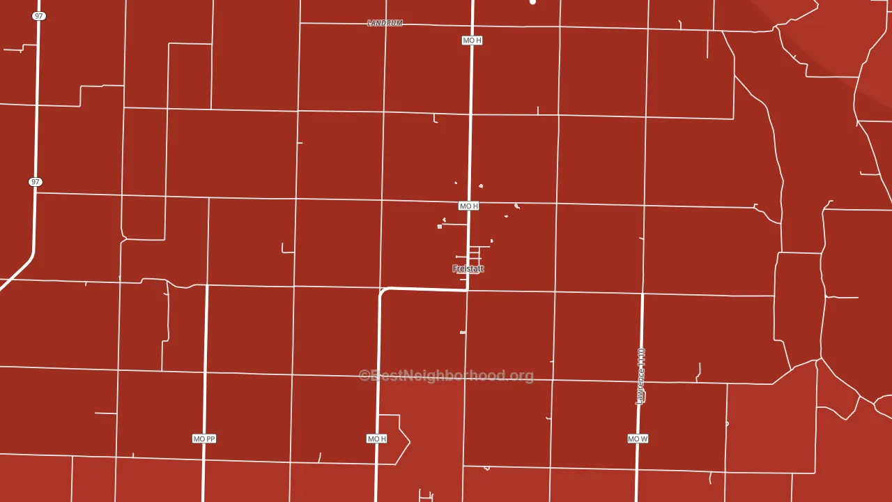 Freistatt, MO block-group political-lean map