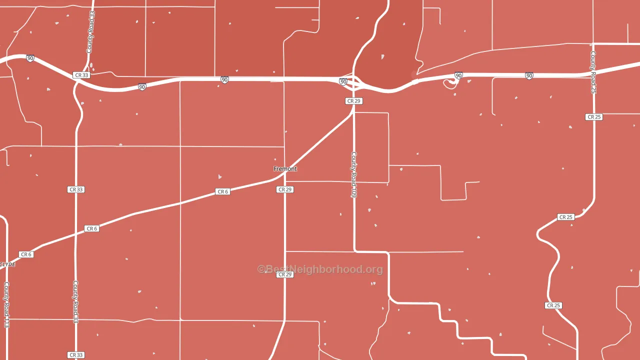 Fremont, MN block-group political-lean map