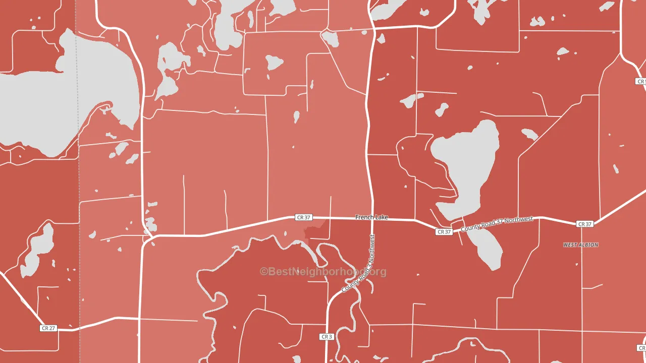 French Lake, MN block-group political-lean map