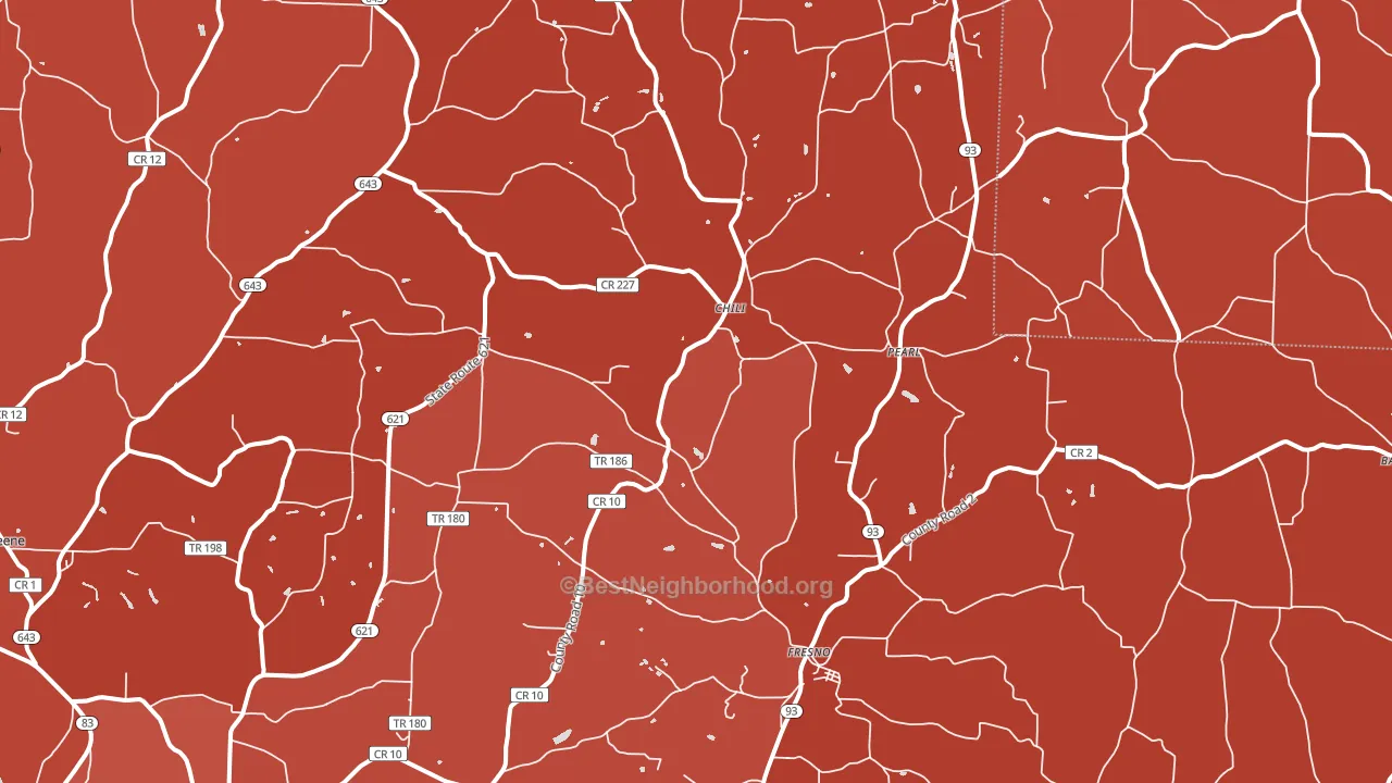 Fresno, OH block-group political-lean map