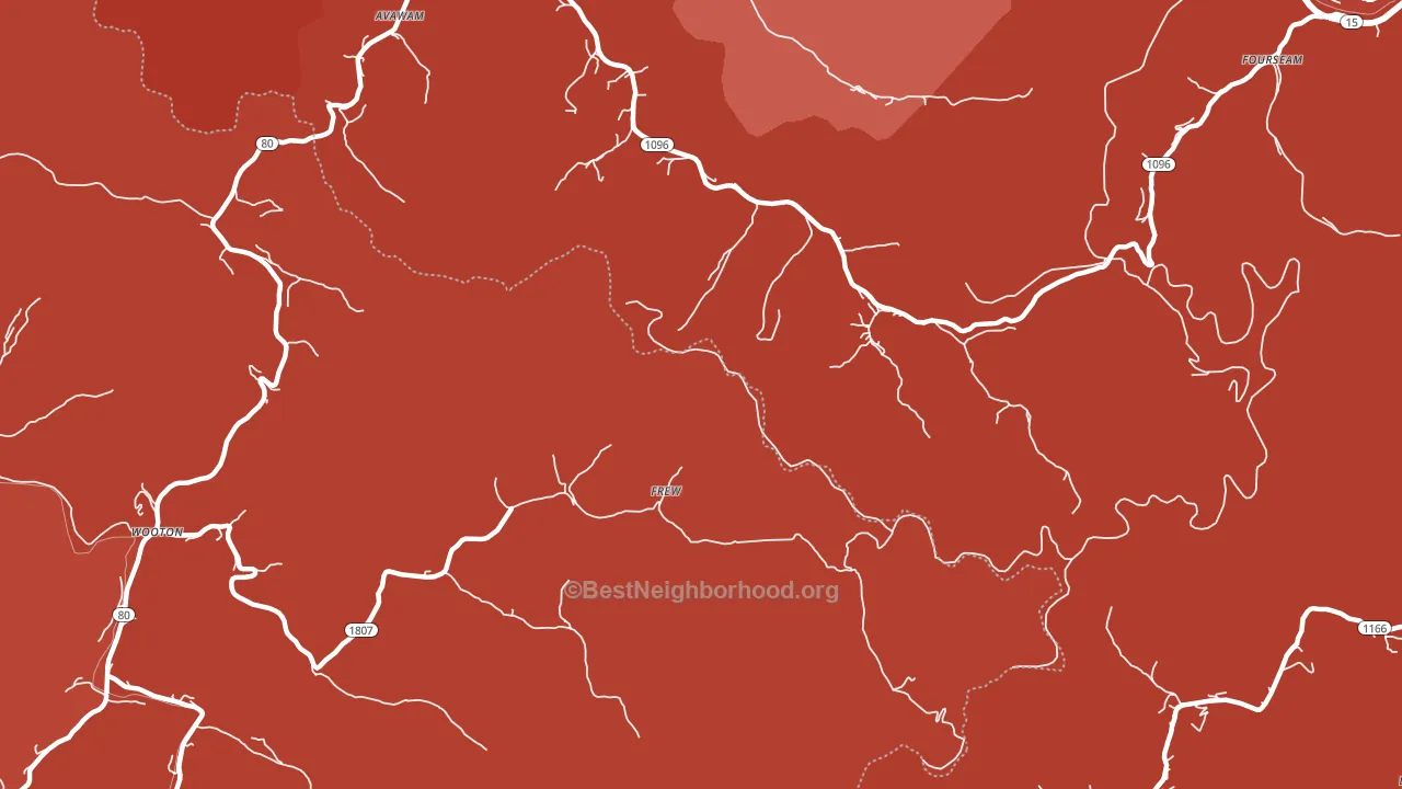 Frew, KY block-group political-lean map