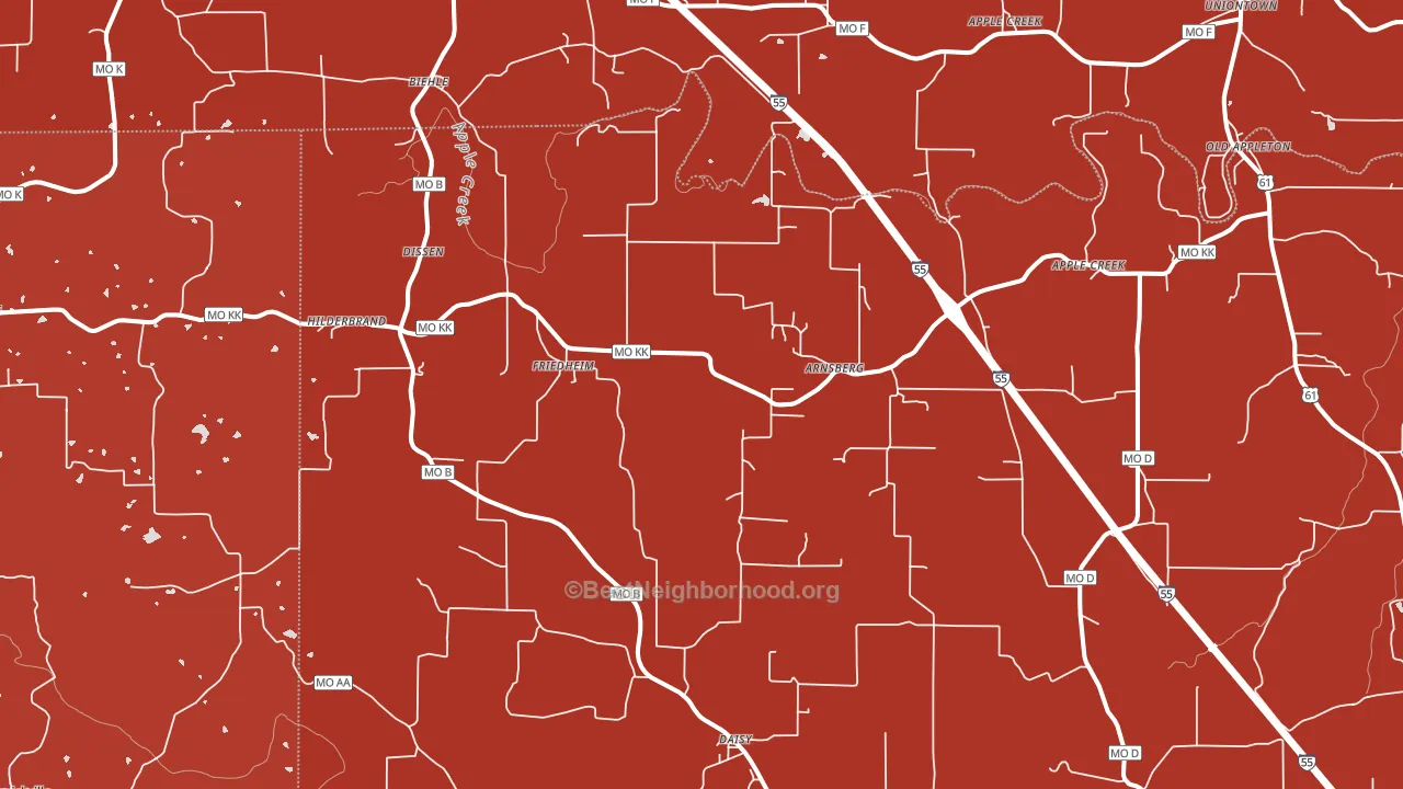 Friedheim, MO block-group political-lean map