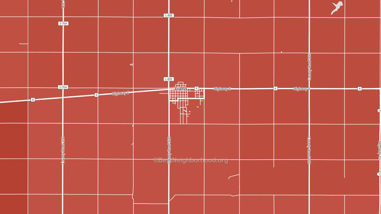 Friend, NE block-group political-lean map