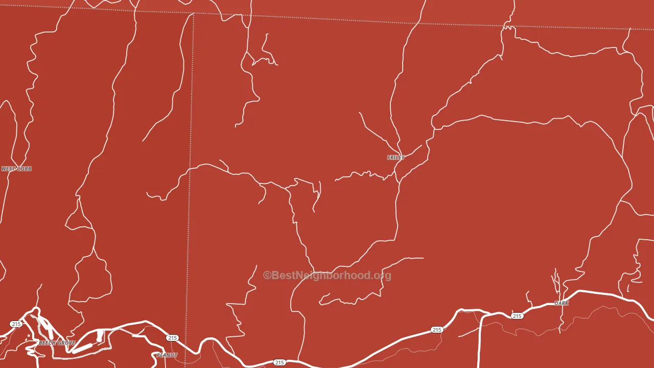Friley, AR block-group political-lean map