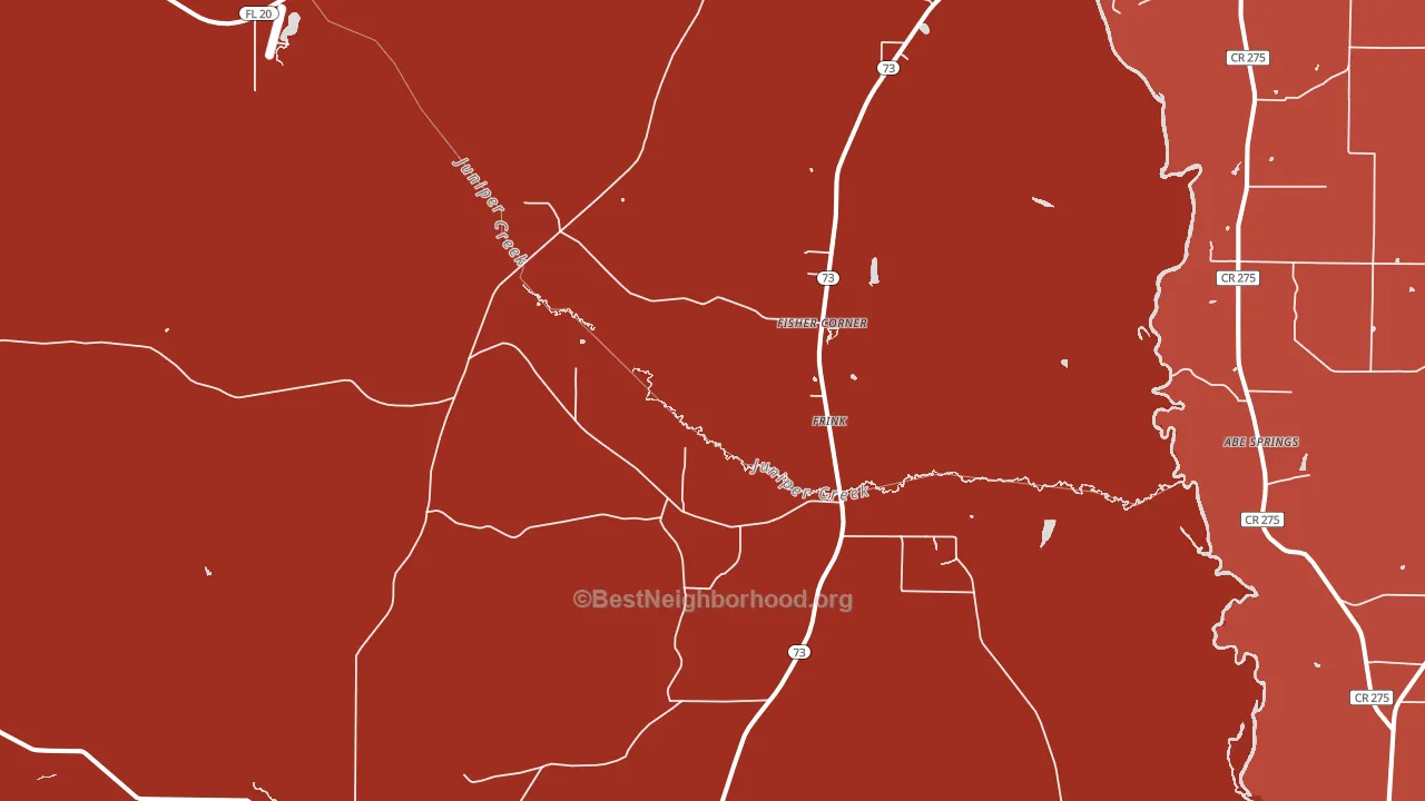 Frink, FL block-group political-lean map