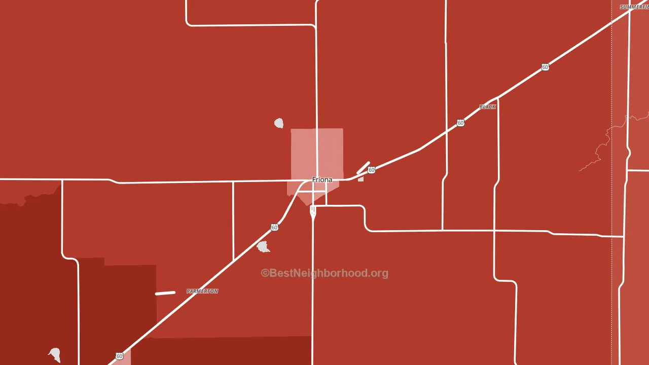Friona, TX block-group political-lean map