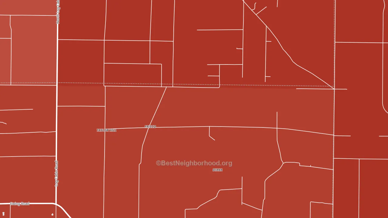 Frisco, IL block-group political-lean map