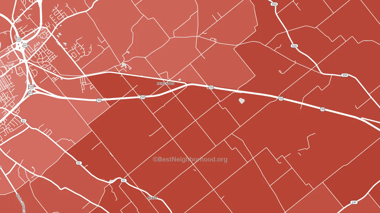 Fritchton, IN block-group political-lean map