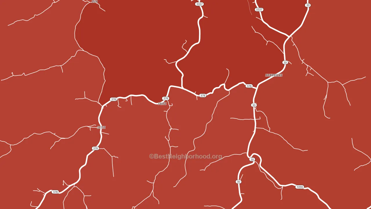 Fritz, KY block-group political-lean map