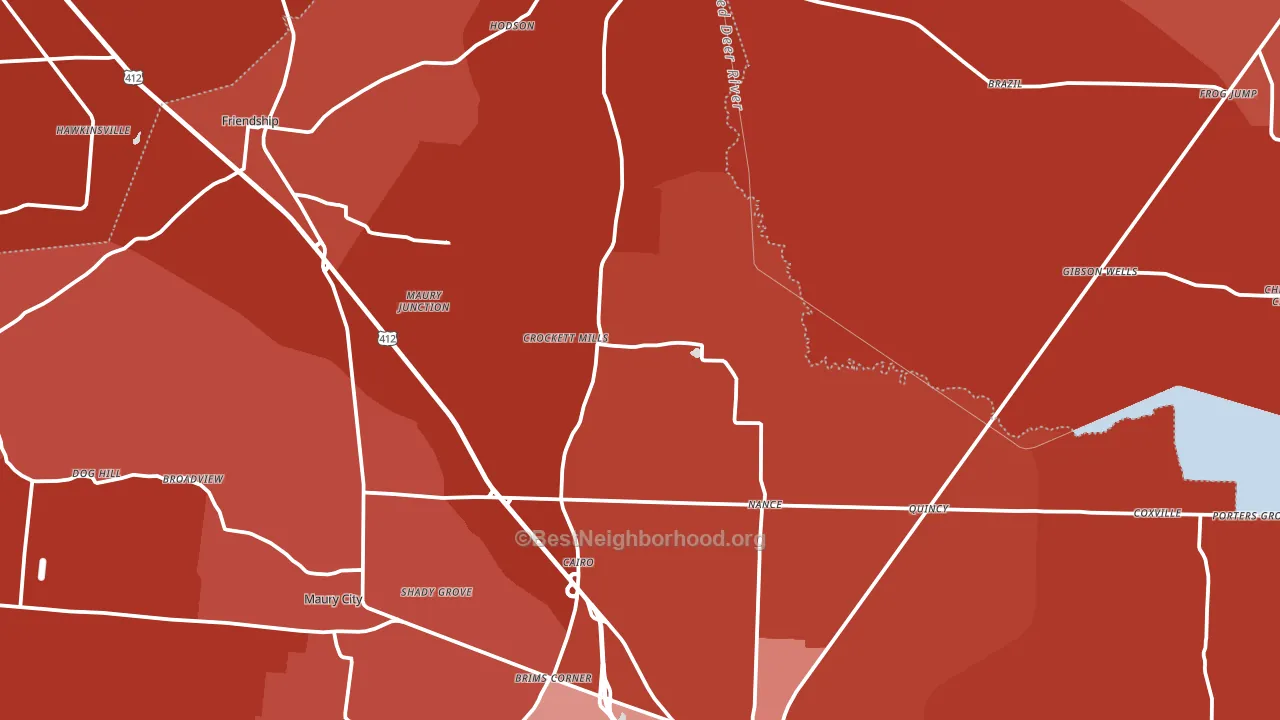 Frog Jump, TN block-group political-lean map