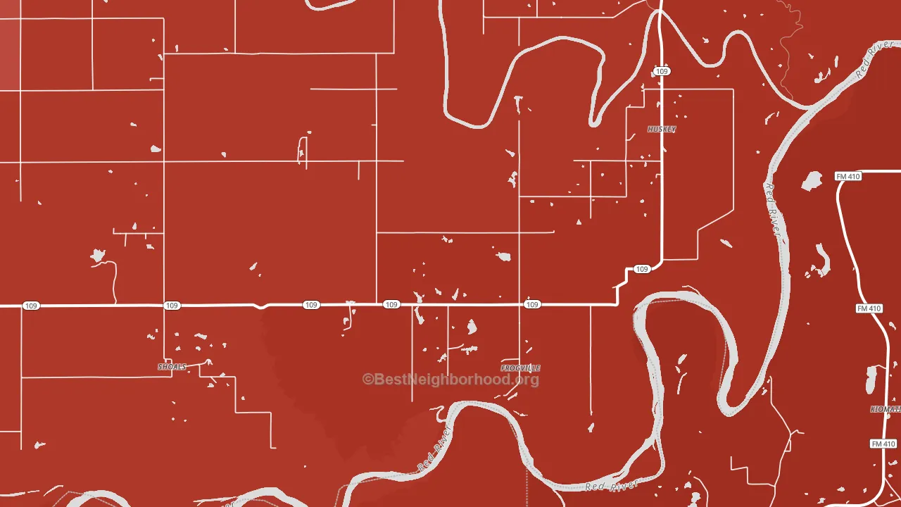 Frogville, OK block-group political-lean map
