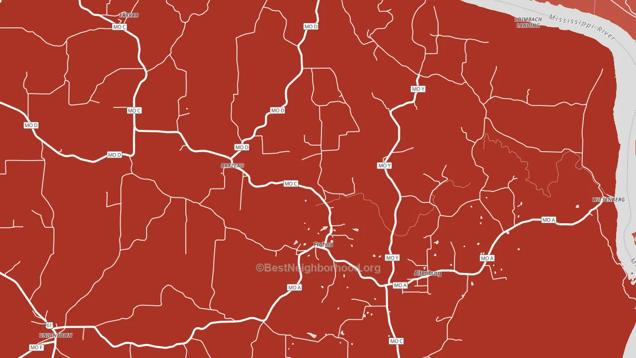 Frohna, MO block-group political-lean map