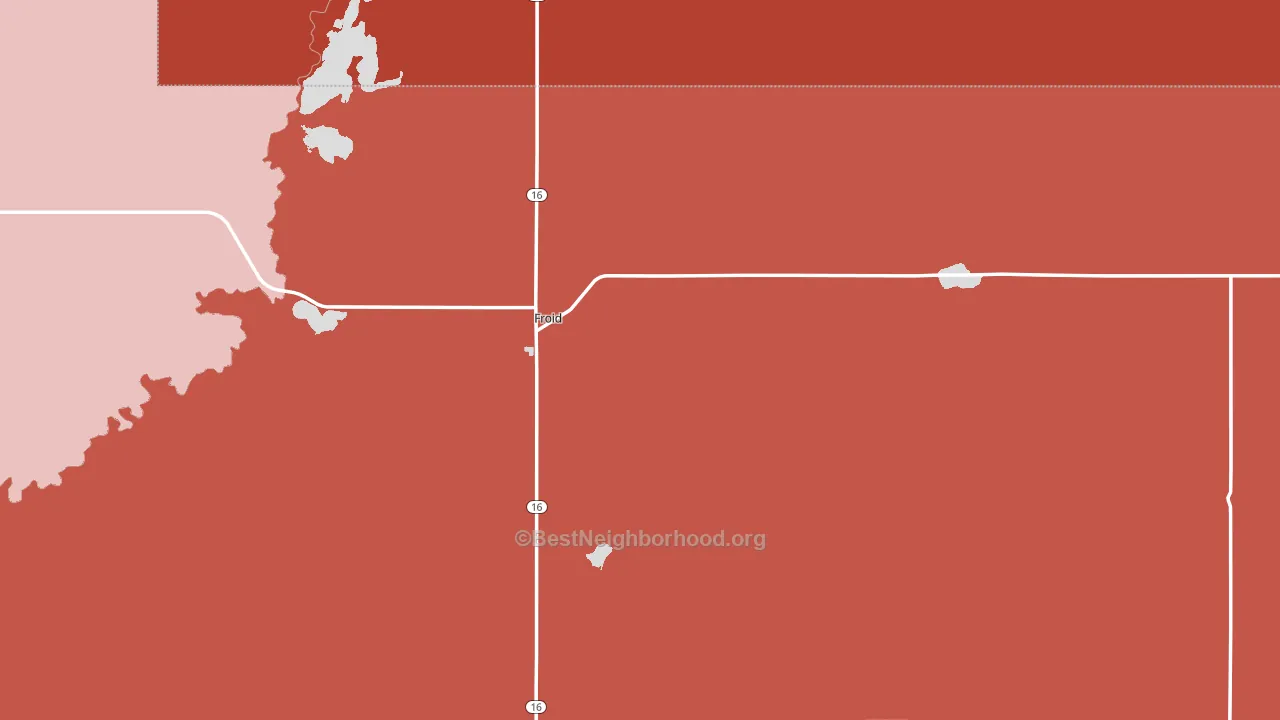 Froid, MT block-group political-lean map