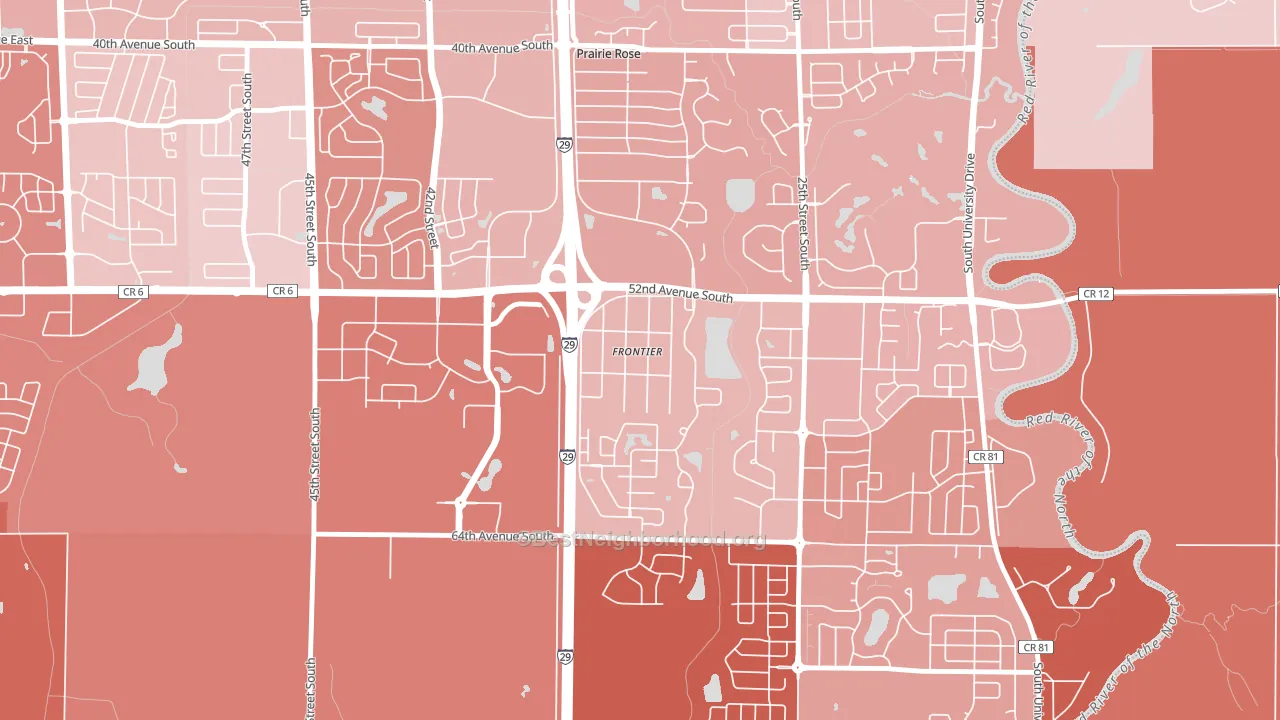 Frontier, ND block-group political-lean map