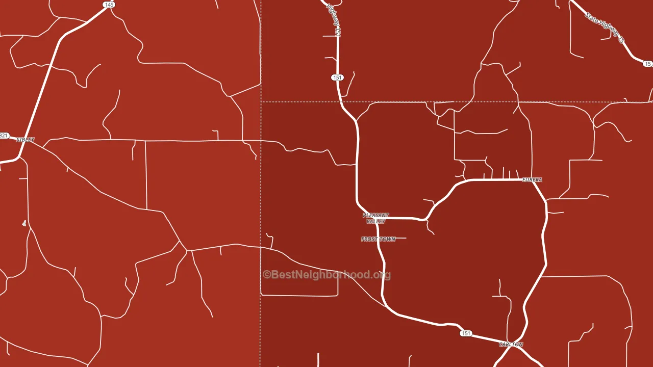 Frost Town, LA block-group political-lean map