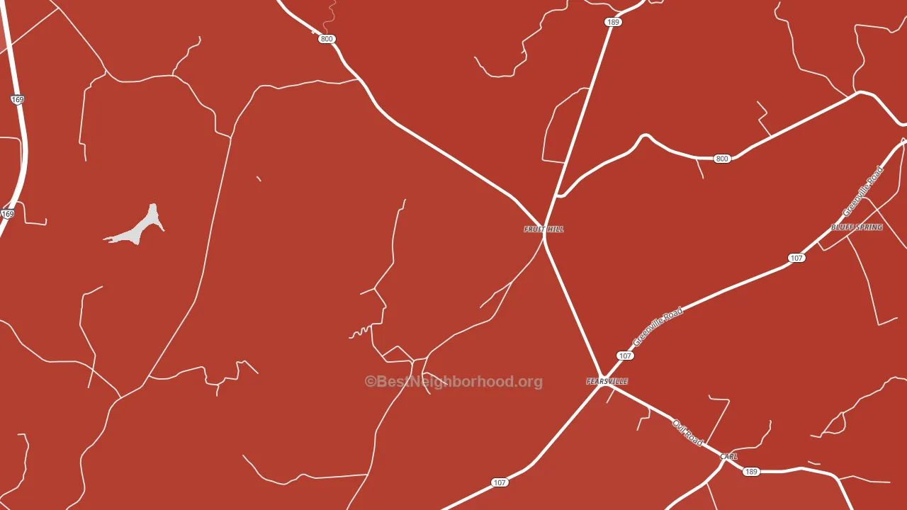 Fruit Hill, KY block-group political-lean map