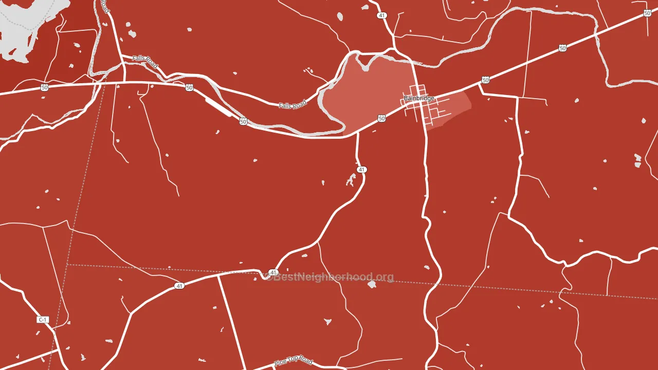 Fruitdale, OH block-group political-lean map