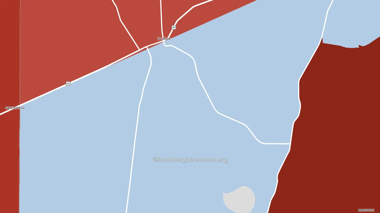 Fruitland, GA block-group political-lean map