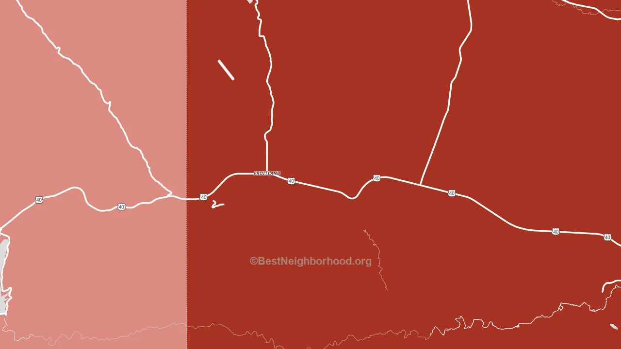 Fruitland, UT block-group political-lean map