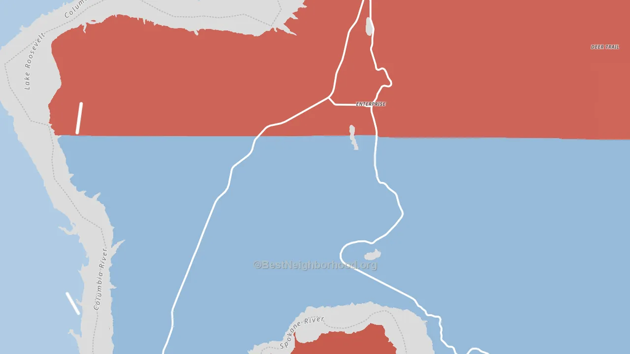 Fruitland, WA block-group political-lean map