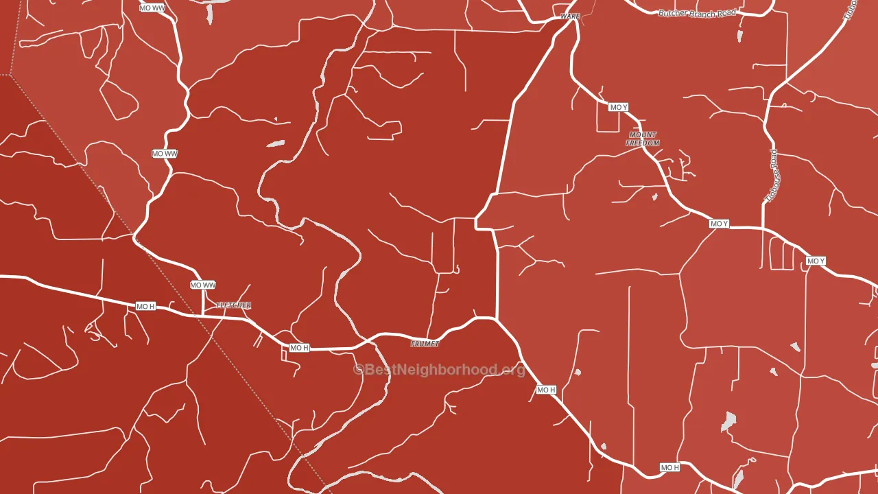 Frumet, MO block-group political-lean map