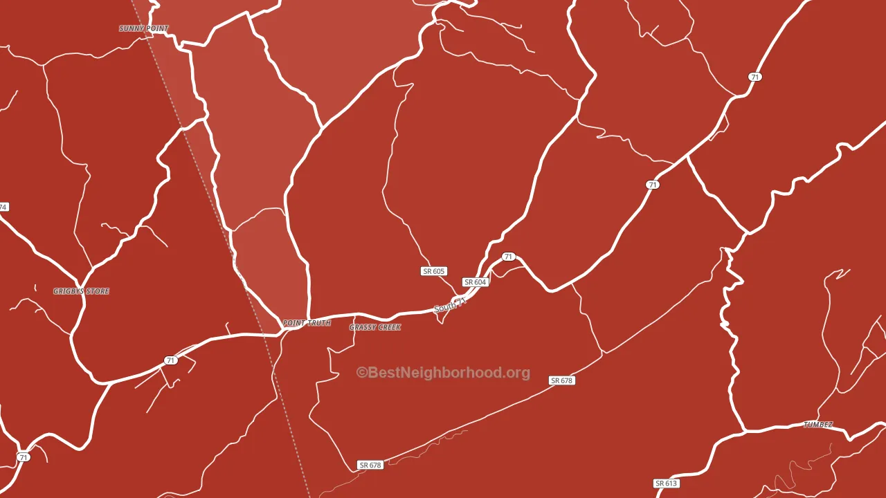 Fugates Hill, VA block-group political-lean map