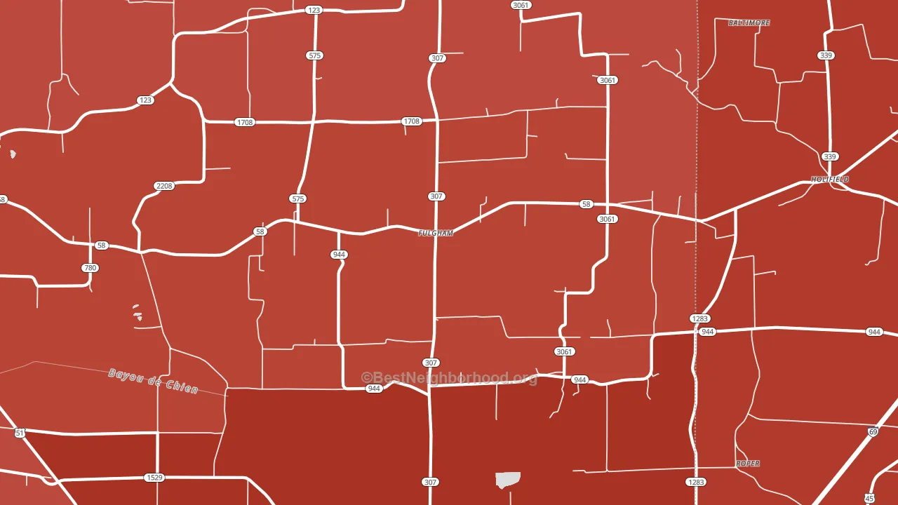 Fulgham, KY block-group political-lean map
