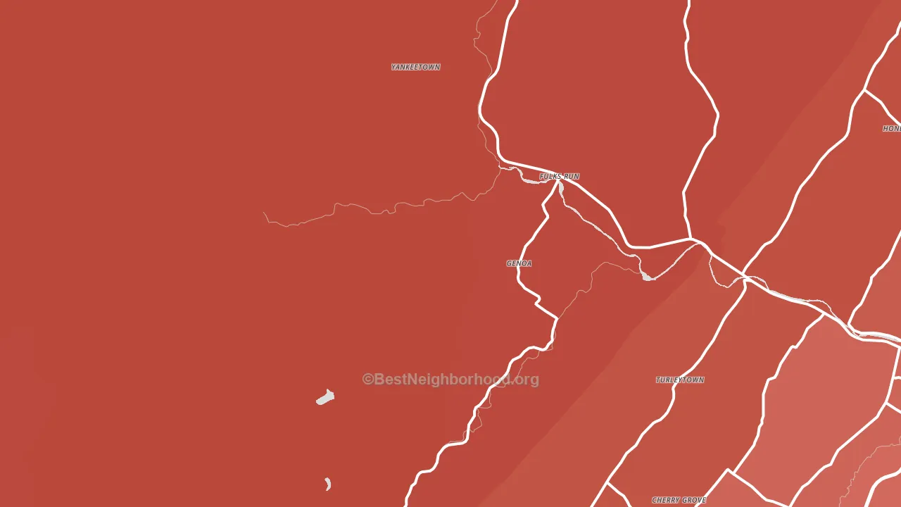 Fulks Run, VA block-group political-lean map