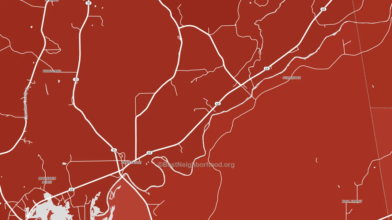 Fullerton, AL block-group political-lean map