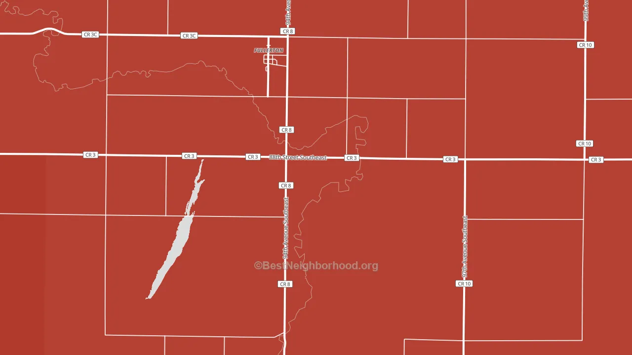 Fullerton, ND block-group political-lean map