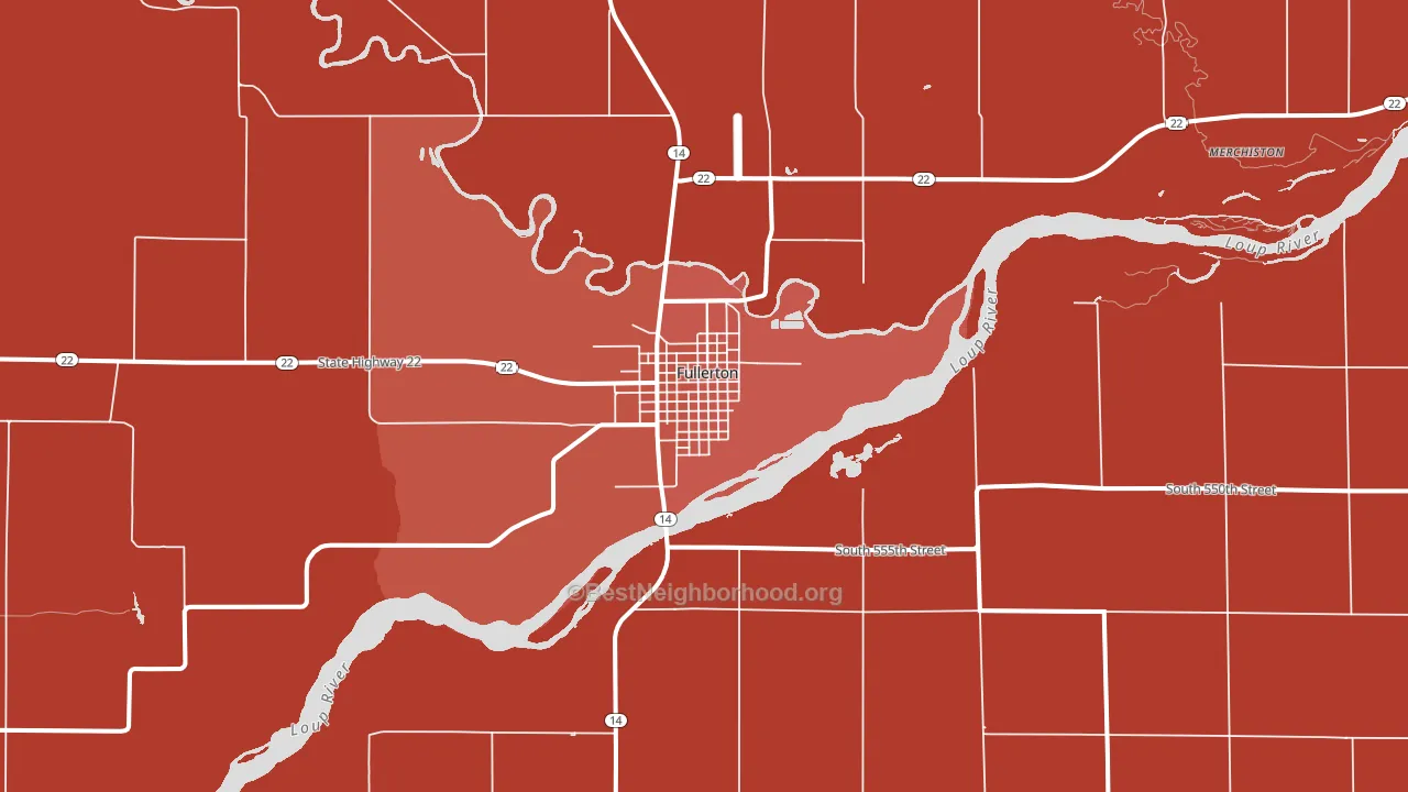 Fullerton, NE block-group political-lean map