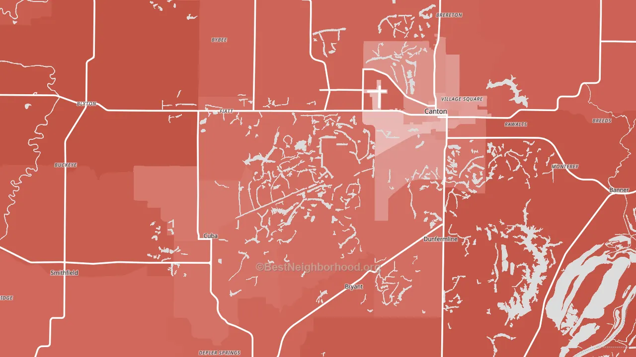 Fulton County, IL block-group political-lean map