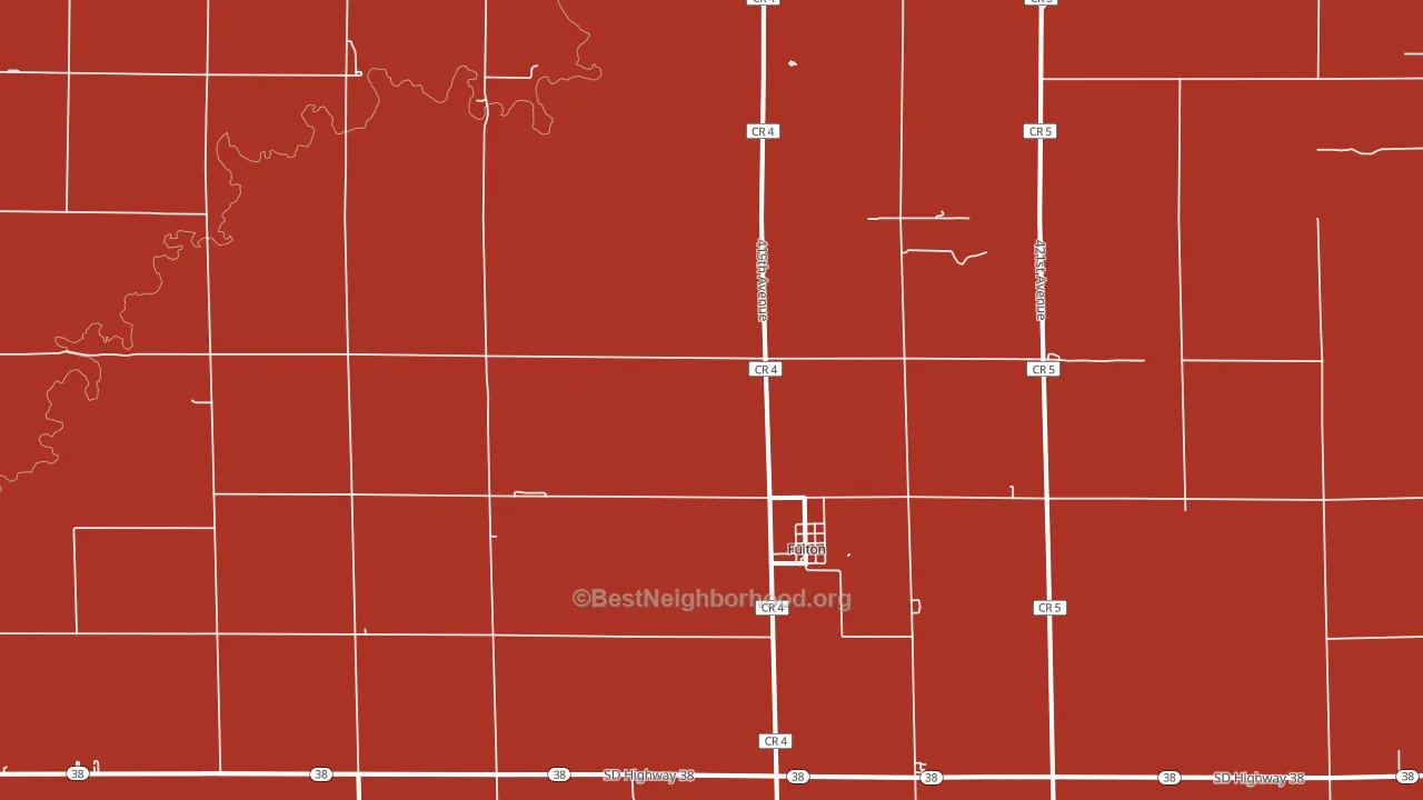 Fulton, SD block-group political-lean map